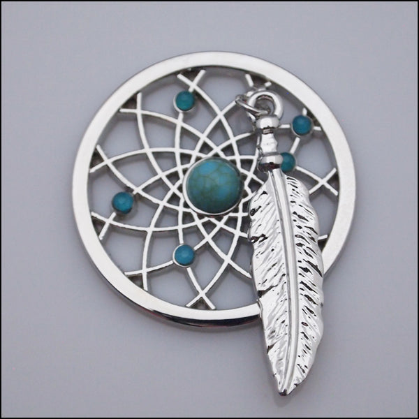 Coin for Coin Pendant - Dream Catcher Silver