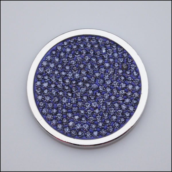Coin for Coin Pendant - Purple Crystals