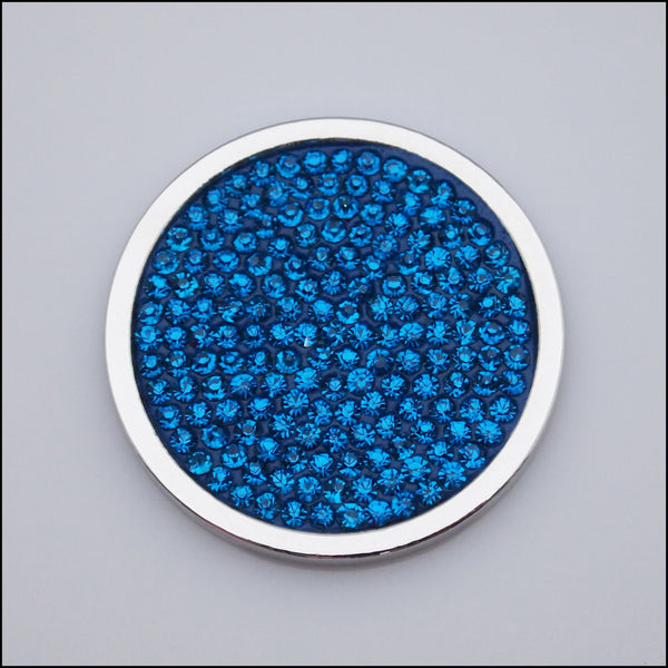 Coin for Coin Pendant - Blue Crystals
