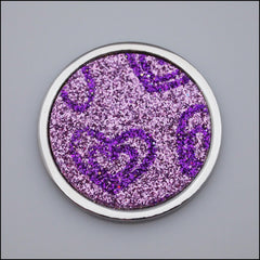Coin for Coin Pendant - Glitter Hearts Purple - Find Something Special