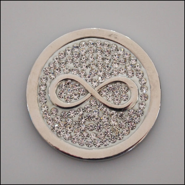 Coin for Coin Pendant - Crystal Infinity Silver
