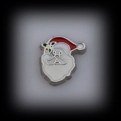 Santa Silver Floating Charm