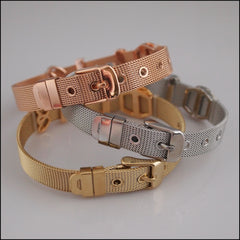 Mesh Slide Charm Bracelet - Love