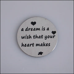 Locket Plate - A Dream is a Wish