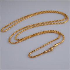 Gold Twist Chain for Coin Pendant