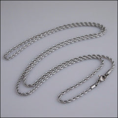 Silver Twist Chain for Coin Pendant