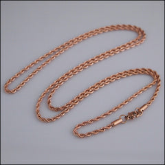 Rose Gold Twist Chain for Coin Pendant