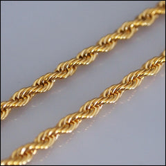 Gold Twist Chain for Coin Pendant