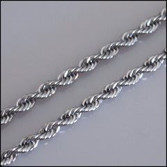 Silver Twist Chain for Coin Pendant