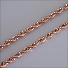 Rose Gold Twist Chain for Coin Pendant