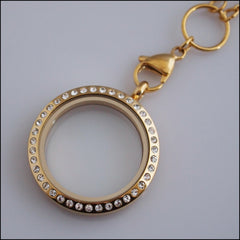 Gold Crystal Living Locket