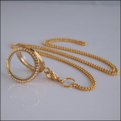 Gold Crystal Living Locket