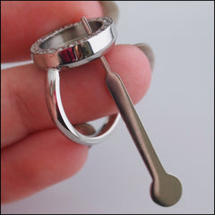 Magnetic Coin Crystal Ring - Gold