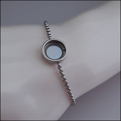 Magnetic Coin Bracelet - Silver