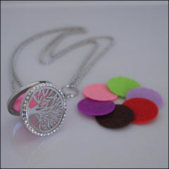 Crystal Tree of Life Perfume Pendant