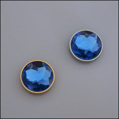 Single Blue Crystal 12mm Magnetic Coin