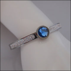 Magnetic Coin Crystal Bangle - Silver