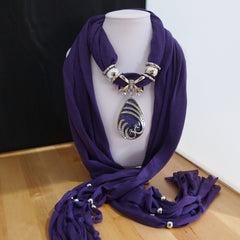 Pendant Scarf - Purple