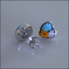 Murano Glass Heart Ring and Studs Set by Alan K