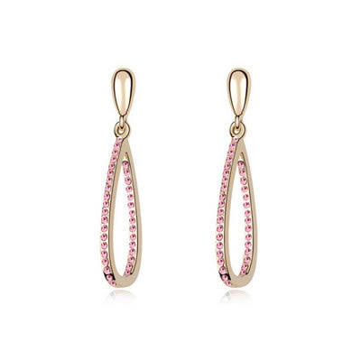 Rose Austrian Crystal Earrings