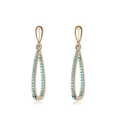 Sea Blue Austrian Crystal Earrings