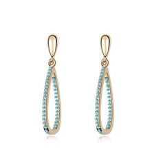 Sea Blue Austrian Crystal Earrings - Find Something Special