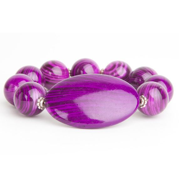 Bright Purple Bead Bracelet
