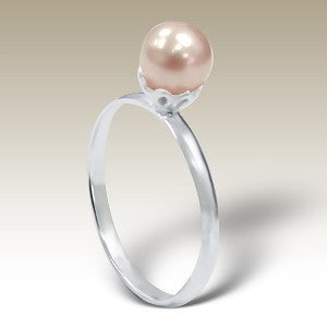 Rosaline Pearl Sterling Silver Stacking Ring