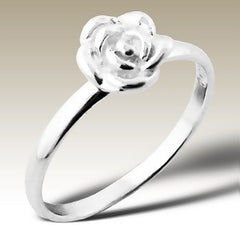 Flower Sterling Silver Stacking Ring - Find Something Special