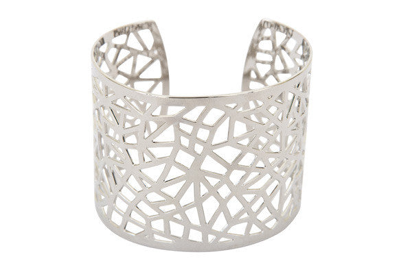 Silver Geometric Cuff