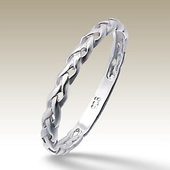 Braided Sterling Silver Stacking Ring - Find Something Special